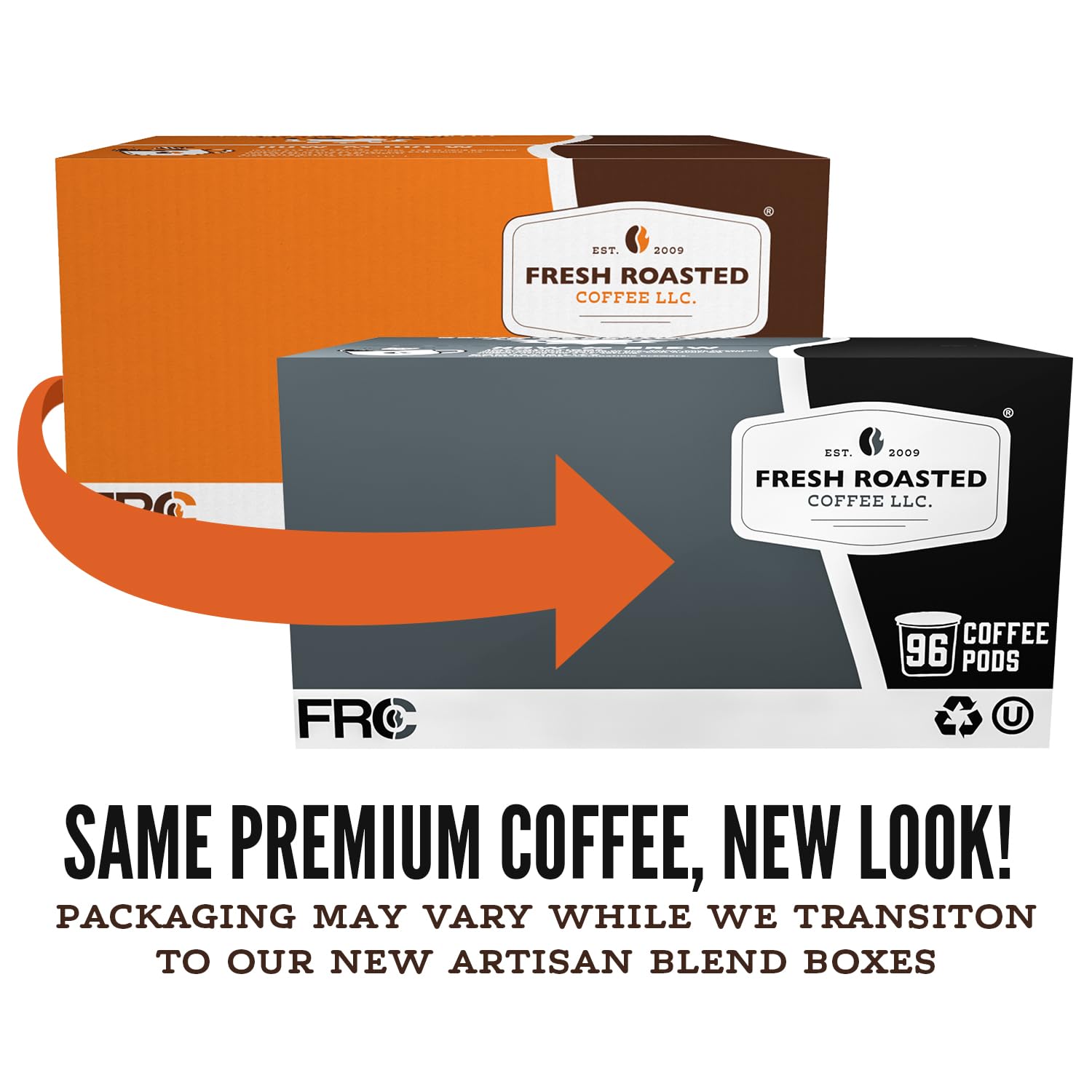 Fresh Roasted Coffee, Organic Black Knight K-Cup Pods for Keurig Brewers, Dark Roast, USDA Organic, Kosher, 96 Count Loose Pack