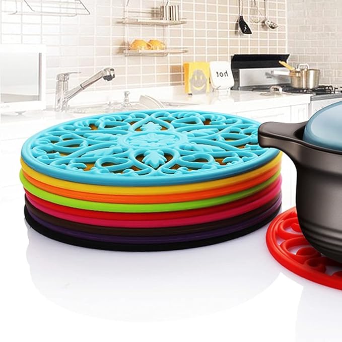 Mandala Coaster Resin Molds 2pcs Large Silicone Coaster Molds for Hollow Flower Tray Epoxy 3D Geode Design Shiny Molds for Home Decoration Coaster Resin Casting Mold Set