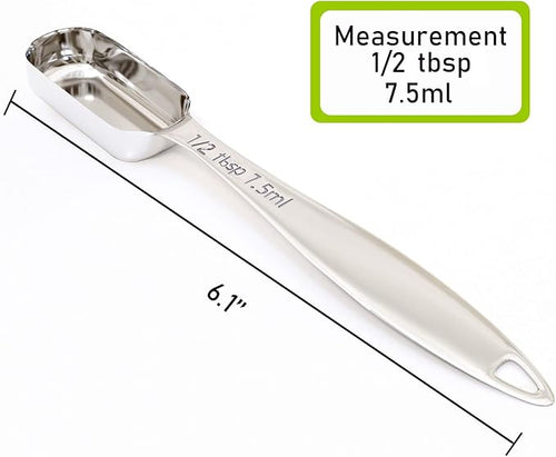 1PCS 1/2tbsp(7.5ml) Measuring Spoon, Stainless Steel Measure Teaspoon