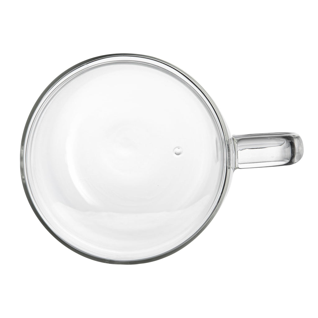 Restaurantware 17 oz Professional Glass Coffee Mug, 2 Pack