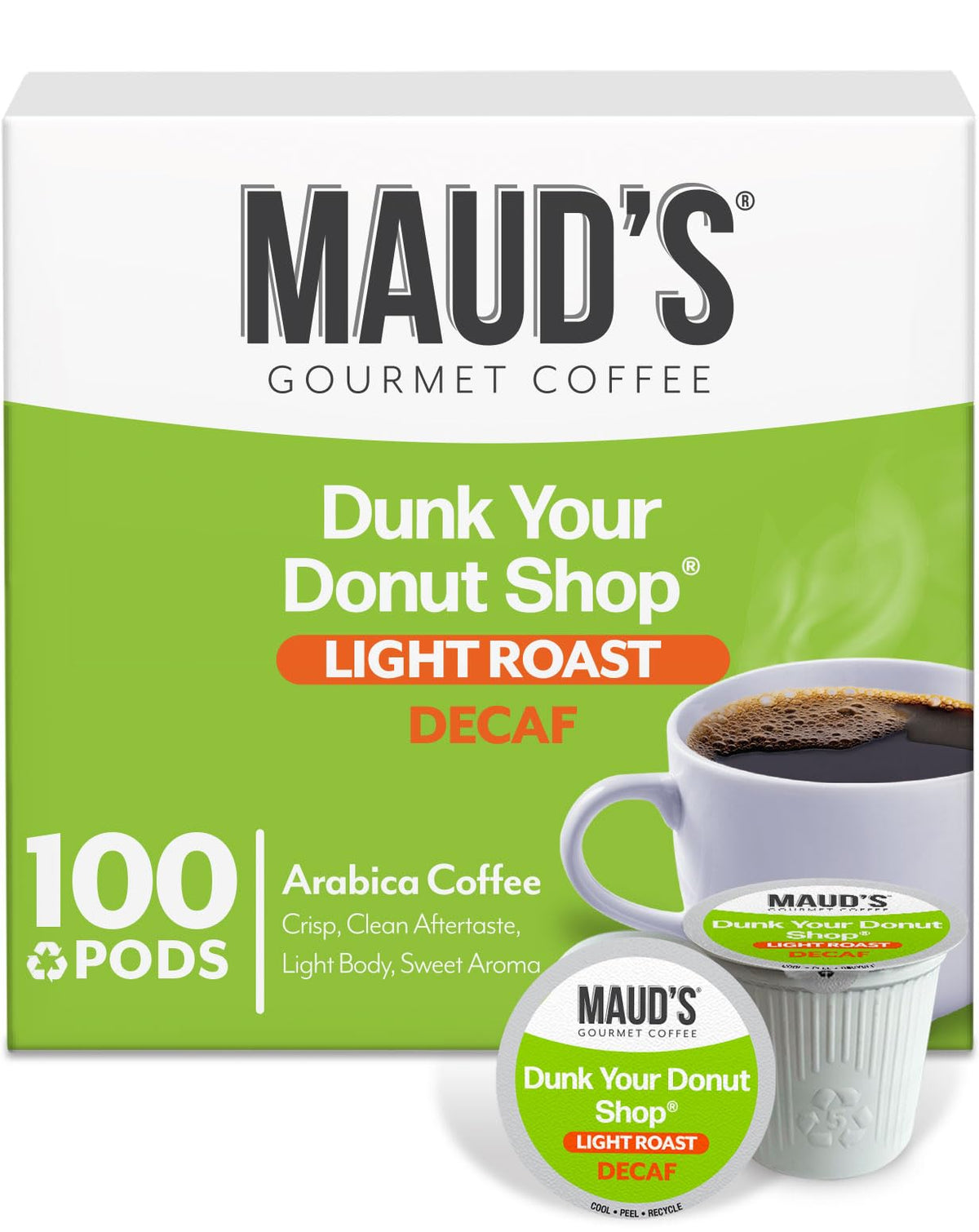 Maud’s Flavored Decaf Coffee Pods Variety Pack, 80ct