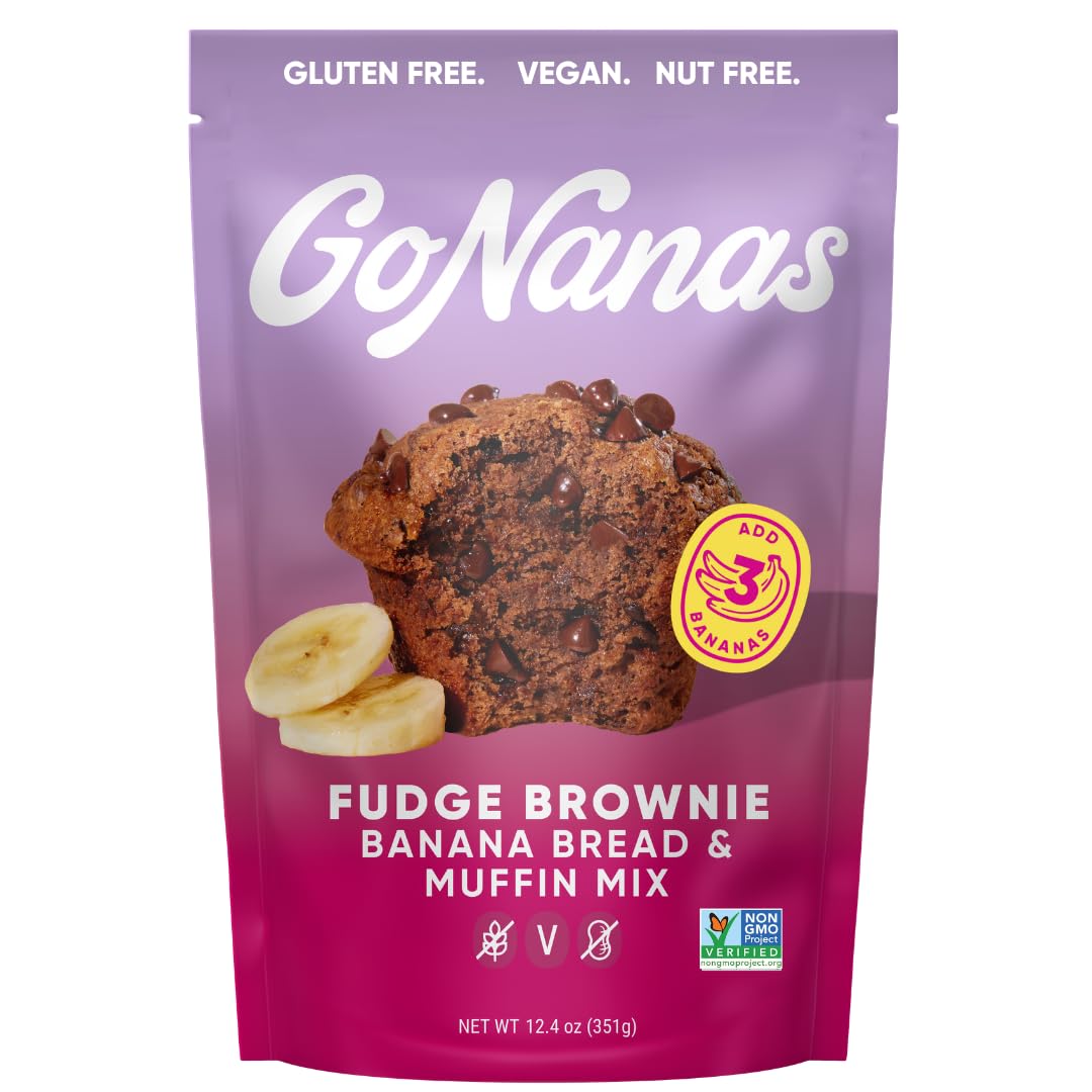 GoNanas Salted Caramel Banana Bread & Muffin Mix, Gluten Free Vegan, 1 Pack