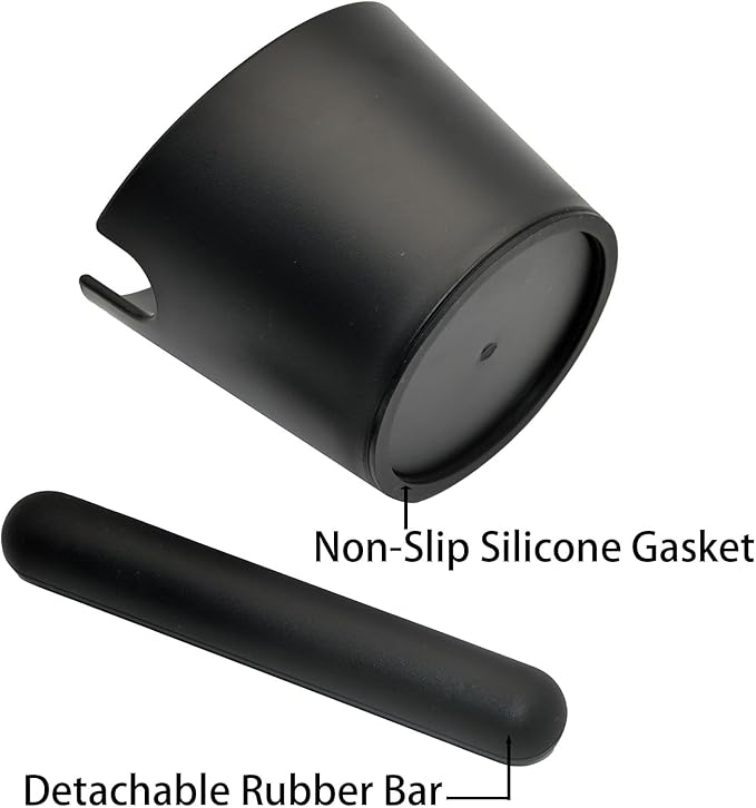 5inch Knock Box Espresso Knock Box Silicone coffee Tamper Mat Espresso Machine Accessories Set of 2 with Removable Knock Bar and Anti-Slip Base for Home Office Barista Tools for Bar Shop