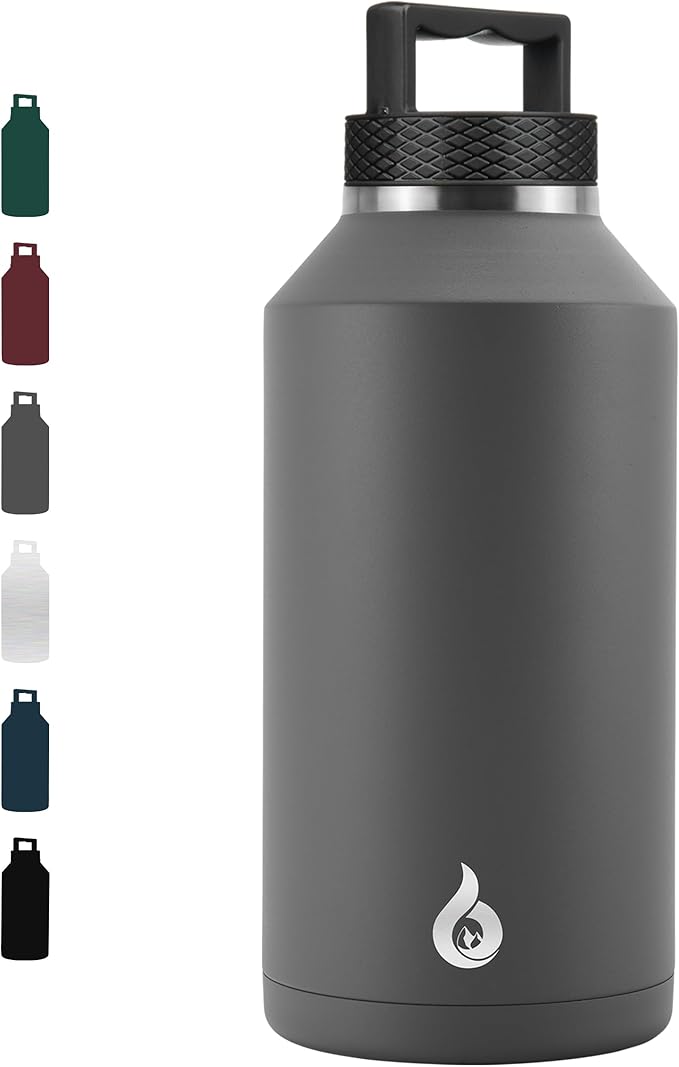 BJPKPK 64oz Insulated Water Bottle, Stainless Steel Vacuum Jug with Handle