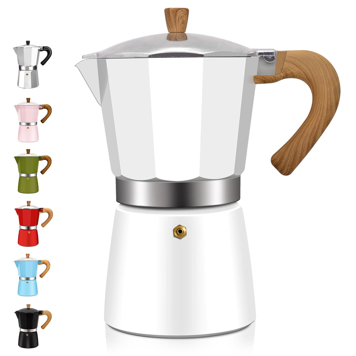 DITOSH 6 Cup Aluminum Espresso Stovetop Moka Pot Express Coffee Maker Percolator Italian Classic Mocha Coffee Machine for Italian and Cuban Cafe Brewing for Home & Camping 300ml 10oz