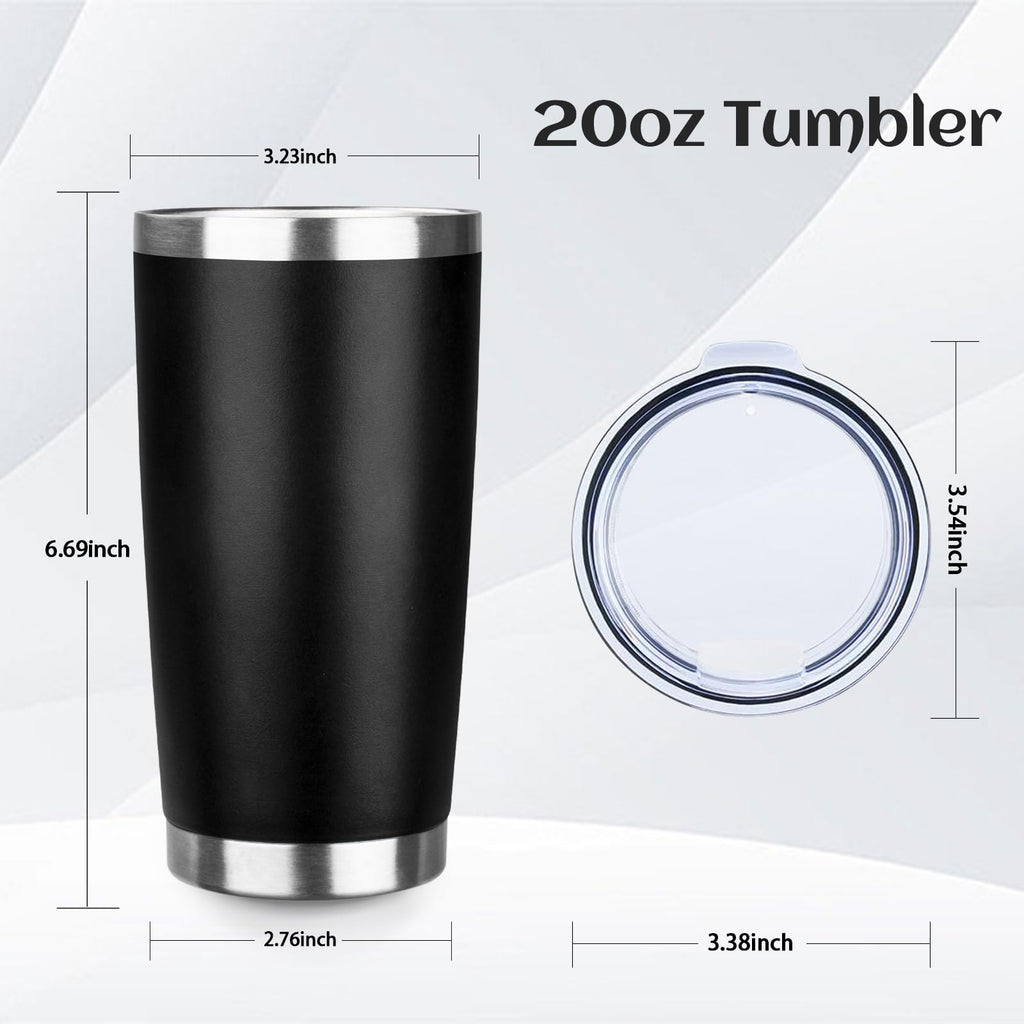 StarSpeed 20oz Stainless Steel Travel Coffee Tumbler,Black