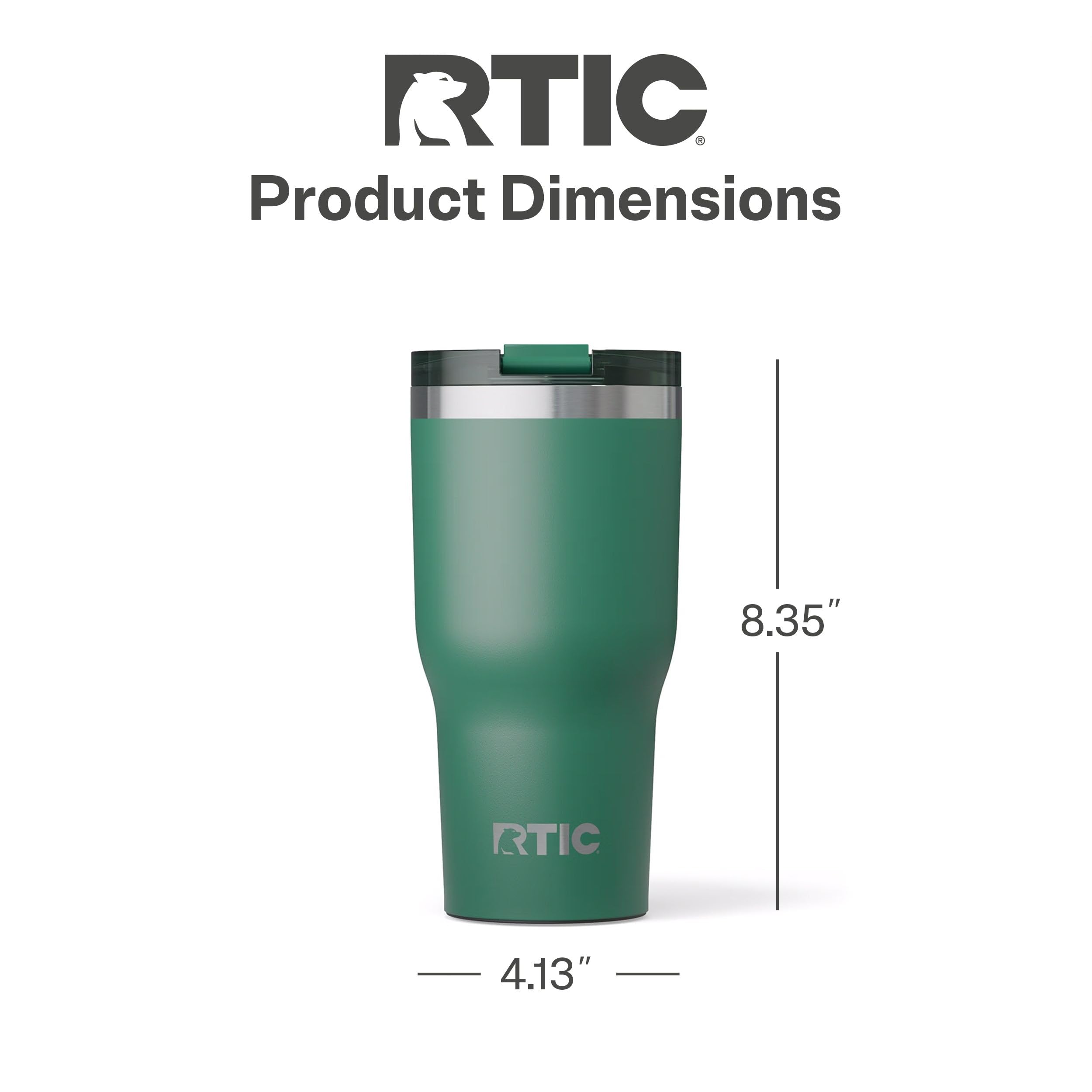 RTIC 30oz Essential Tumbler with Lid, Ceramic Lined, Pine Tree