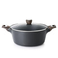 SENSARTE Nonstick Pot, Stock Pot with Lid, Pasta Pot, 4.5 QT, Black