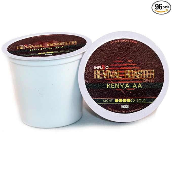 96 Count - Coconut Mocha Coffee, Single Serve Coffee Pods for Keurig K Cup® Brewers - InfuSio Revival Roaster Premium Roasted Coffee (Coconut Mocha, 96 count Compatible with 2.0)……