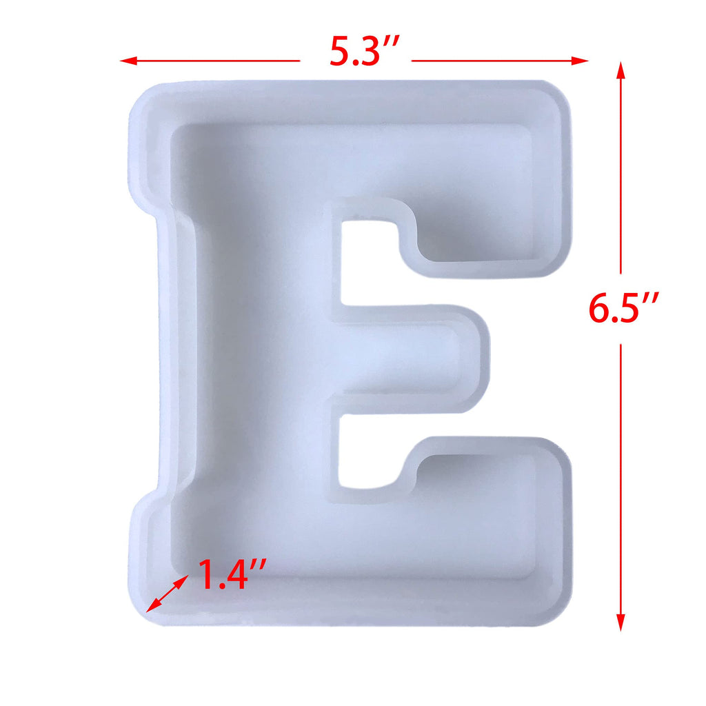 ESEDAGE 6 inch 26 Pack English Alphabet Silicone Letter Mold - Capital & Large Letter Resin Casting Mold