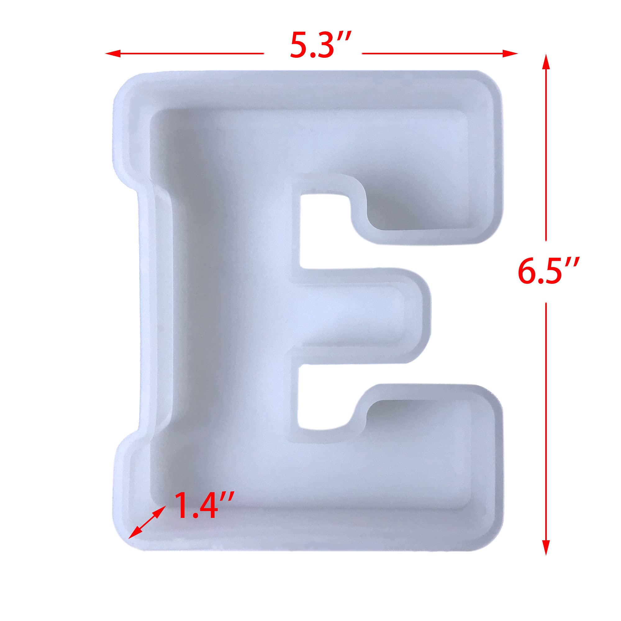 ESEDAGE 6 inch 26 Pack English Alphabet Silicone Letter Mold - Capital & Large Letter Resin Casting Mold