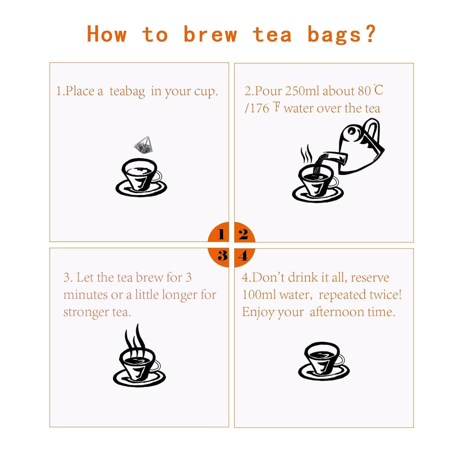 XIEJINJI Golden Monkey Tea - Chinese Black Tea - Jinjunmei - Premium Bud Tea - Eco-Conscious Tea Bags - 3.2g x 40 Count - Repeated Brewing - High Mountain Nature Fruit