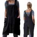ZQFFB Pinafore Cross Back Apron for Women with Pockets