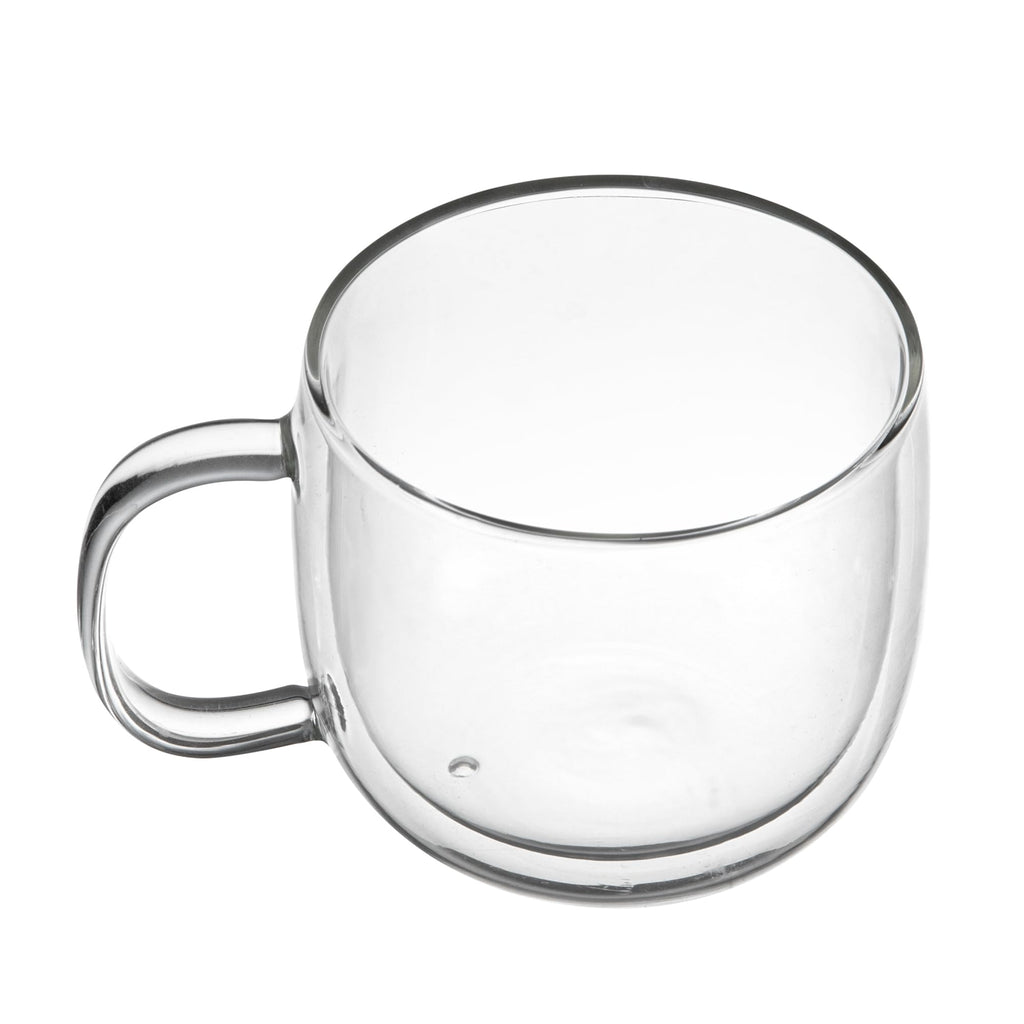 Restaurantware 17 oz Professional Glass Coffee Mug, 2 Pack