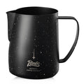 Bincoo Star Milk Frothing Pitcher 21oz/600ml,Espresso Steaming Pitcher,Espresso Machine Accessories,Milk Frother cup,Milk Coffee Cappuccino Latte Art for Home Coffee Bar(Black 20oz)
