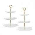 2 Pack of Plastic Dessert Cupcake Stand, 3 Tier Cup Cake Holder Tower Stand