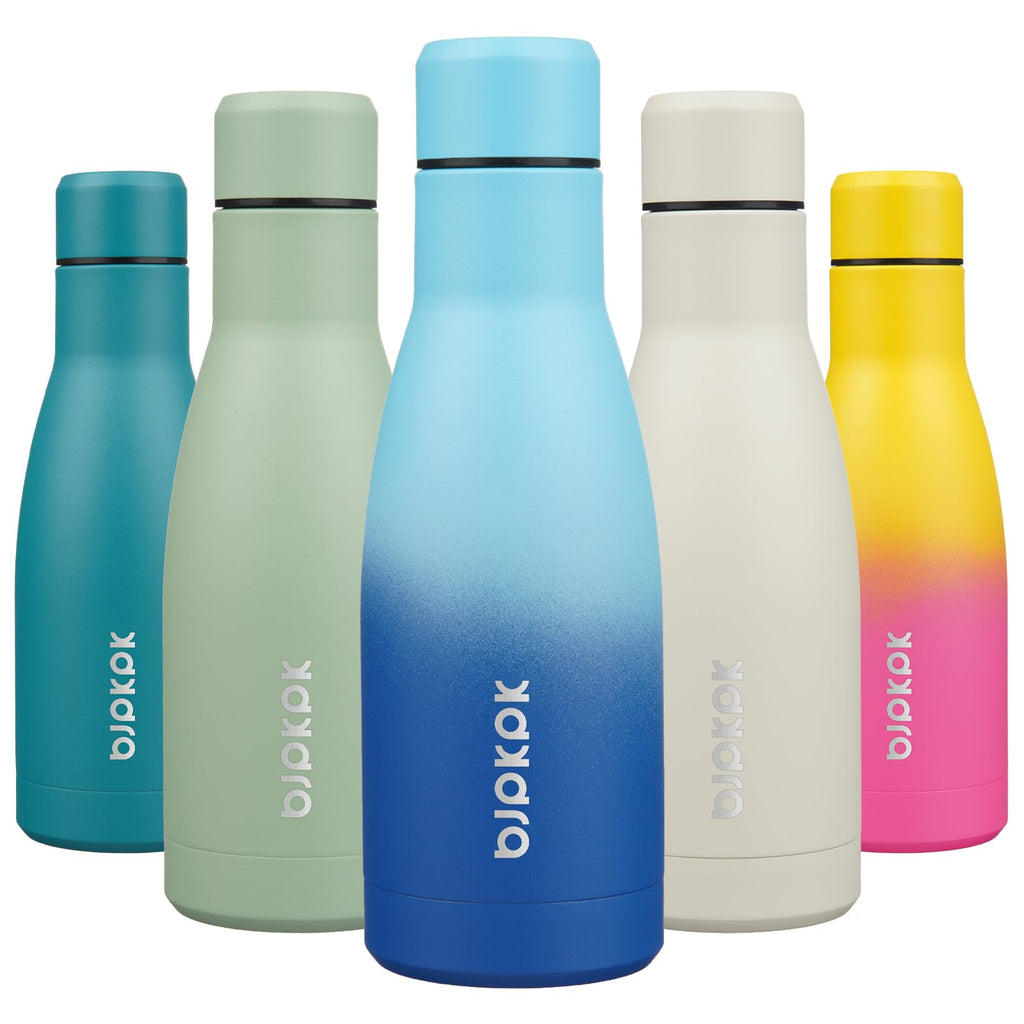 BJPKPK 12 oz Small Mini Water Bottle, Insulated Stainless Steel Flask