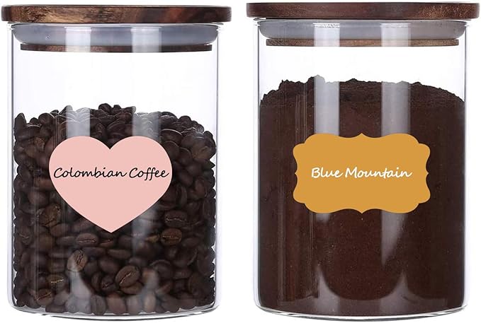 Colored Chalkboard Labels for Food Containers 168pcs - Removable Waterproof Write-on Pantry Sticker Labels for Spice Jar,Glass Bottle,Storage Bin,Kitchen Organizing and Party Decoration,with 2 Markers