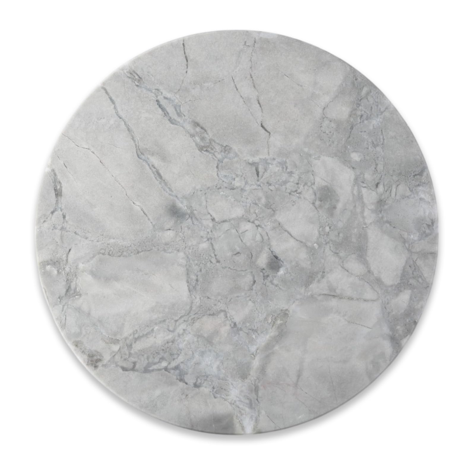 Koville Round Marble Pastry Cutting Board - 11" Gray Marble Cheese Board for Baking, Charcuterie, Pastry, Trivet - Non-Stick Heat Resistant Stone Cutting Boards for Kitchen