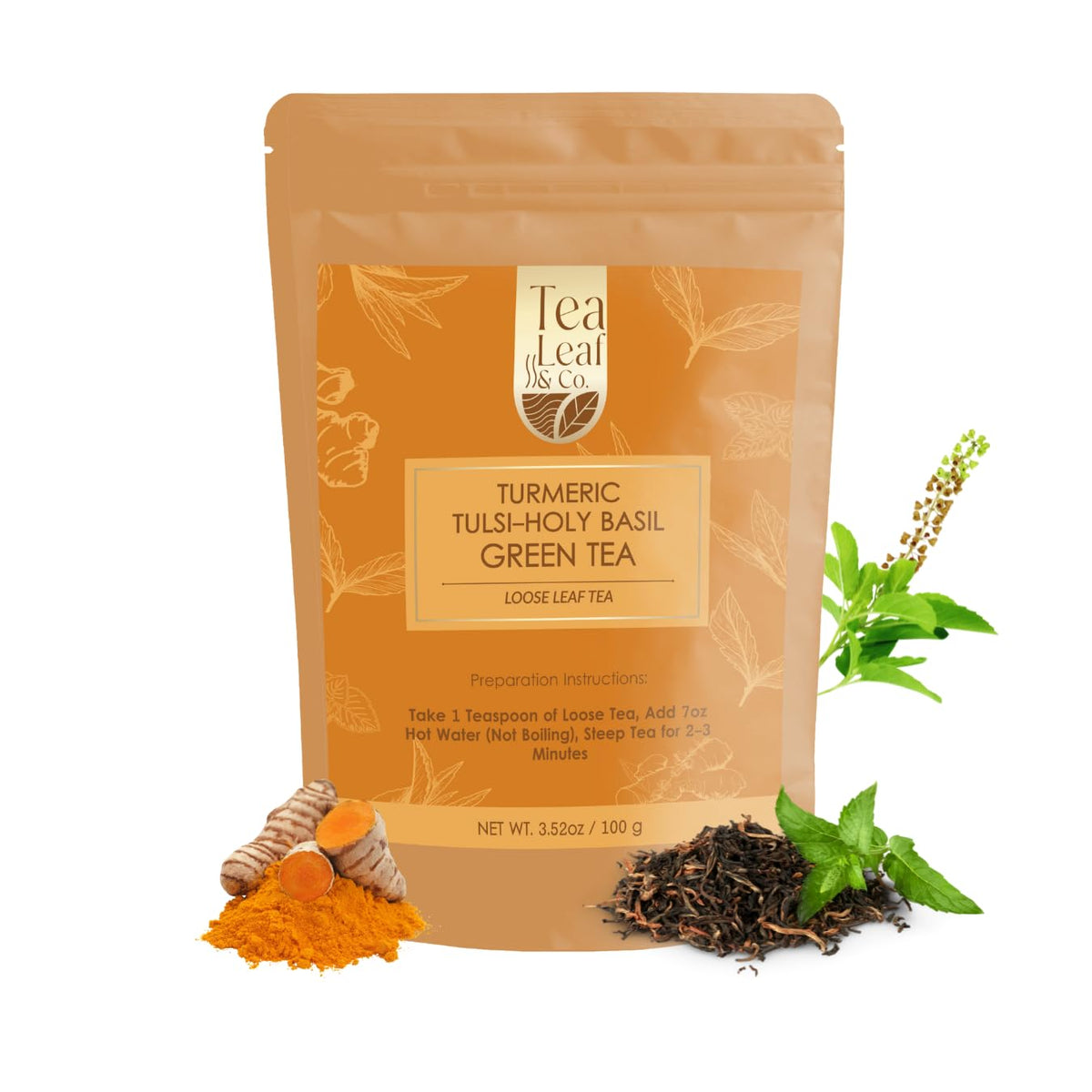 Sweet Hibiscus Cinnamon Green Tea (3.5oz), Natural Herbal Infusion, 50 Bags