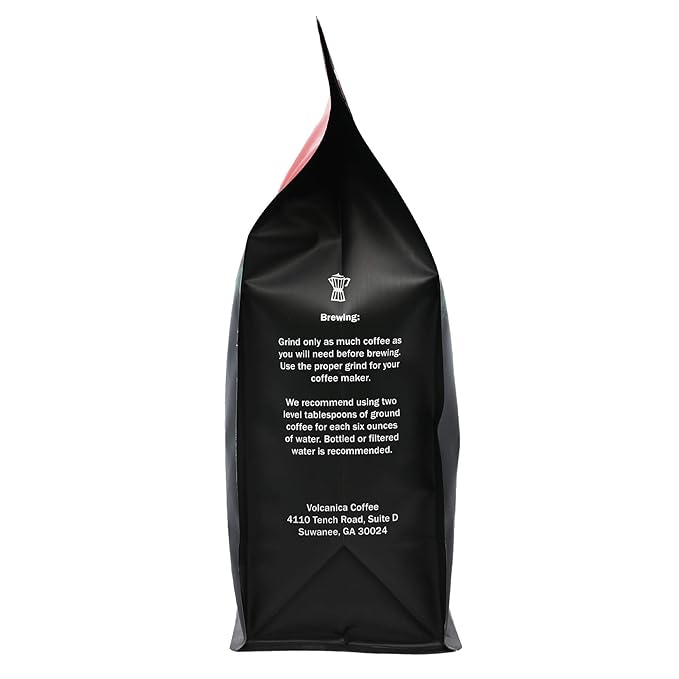Volcanica Espresso Whole Beans Coffee, Dark Roast 100% Arabica, Espresso Roast, Bold Sweet Flavor, Fresh Roasted, Kosher, Vegan, Gluten-Free, 16 oz