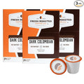 Fresh Roasted Coffee, Dark Colombian, Med-Dark Roast, 72 Pods for K Cup Brewers