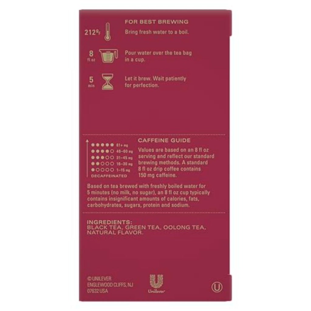 TAZO Joy Limited Edition Seasonal Blend of Black, Oolong & Green Tea with Hints of Peach, 120 Total Bags (20ct - Pack of 6)