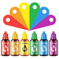 Food Coloring Liquid - 6 Colors x 20 ml Water-Based Concentrated Food Dye for Slime, Baking, Icing, Cake Decorating & Easter Eggs