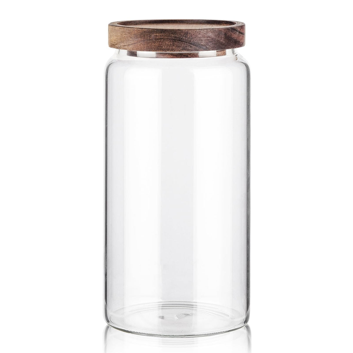 Labina Glass Jar with Wood Lid, Airtight Kitchen Storage Canister