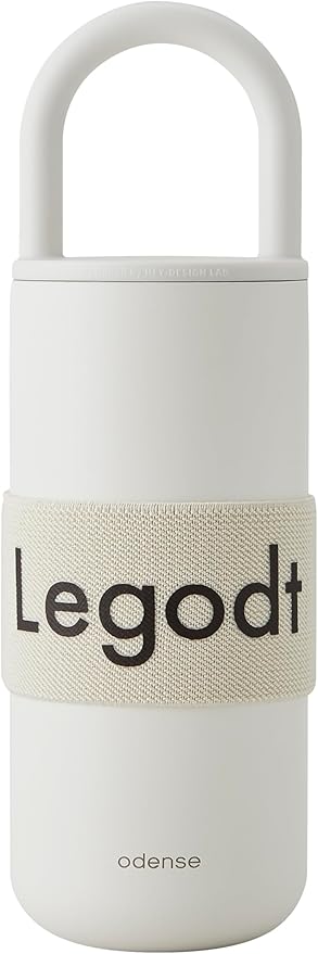 Odense Legodt Loop Tumbler 20oz with Lid and Handle - Insulated Tumbler with Leak-Resistant Lid - Double Stainless Steel Travel Coffee Mug, Water Bottle, Keeps Drinks Hot or Cold(Vanilla Cream)