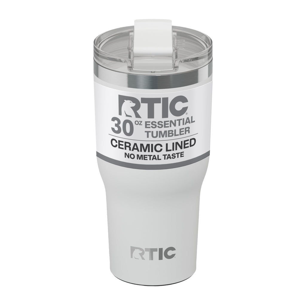 RTIC 30oz Essential Tumbler with Lid, Ceramic Lined, White