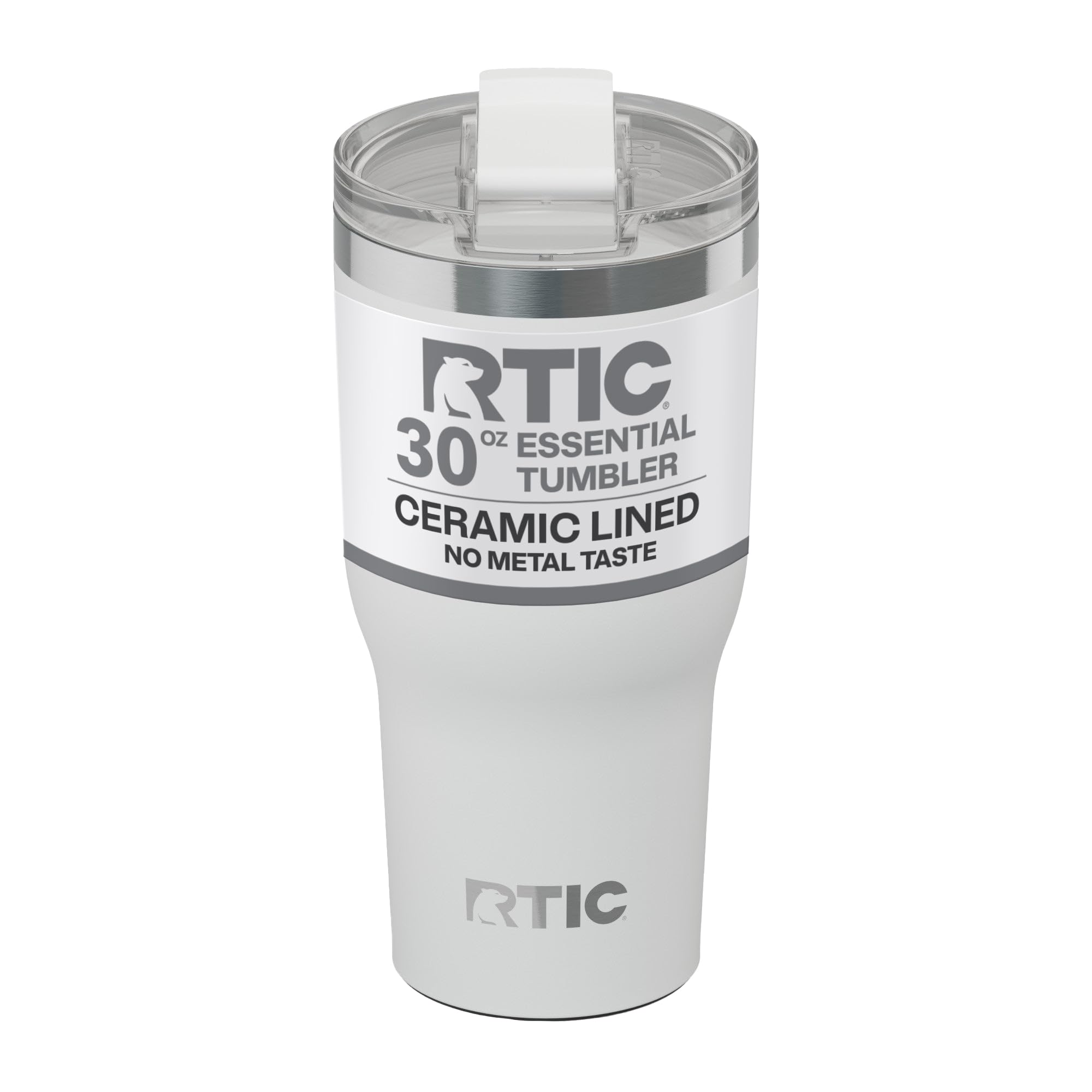 RTIC 30oz Essential Tumbler with Lid, Ceramic Lined, White