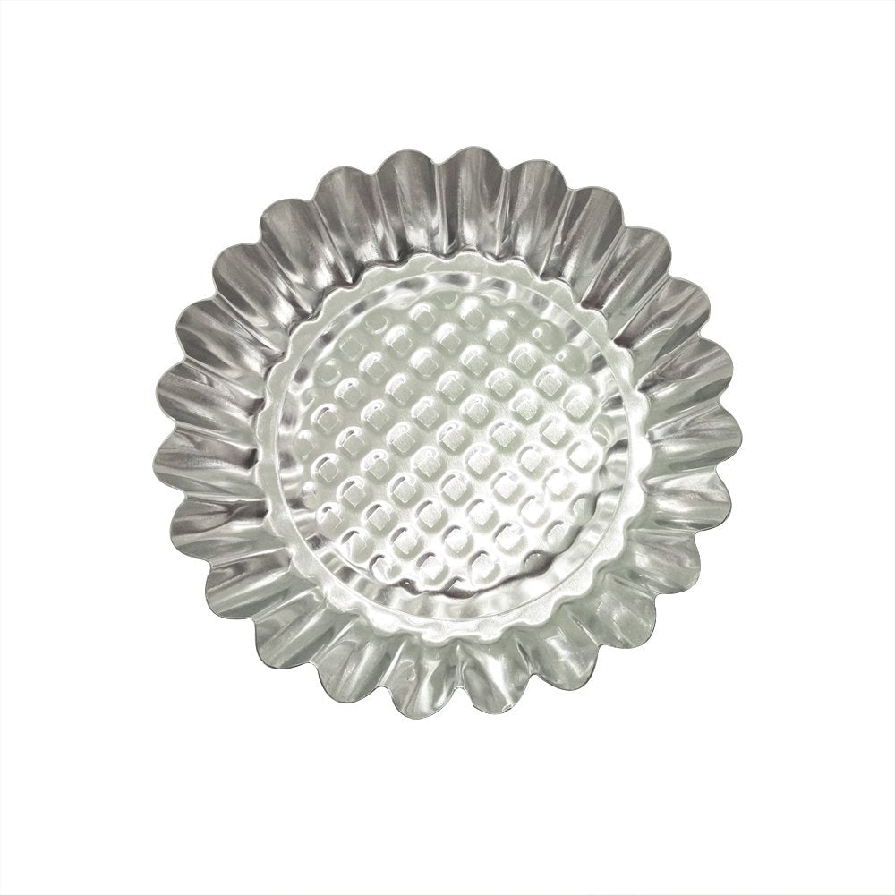 MYStar Set of 20, 3-3/4" Fluted Design Round Shape Non-stick Aluminum Tart Mold, Mini Pie Tin, Tartlet Pan