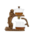 Zurucily Glass Teapot Set with Infuser Semi Automatic Tea Set Magic Teapot (Beauty)