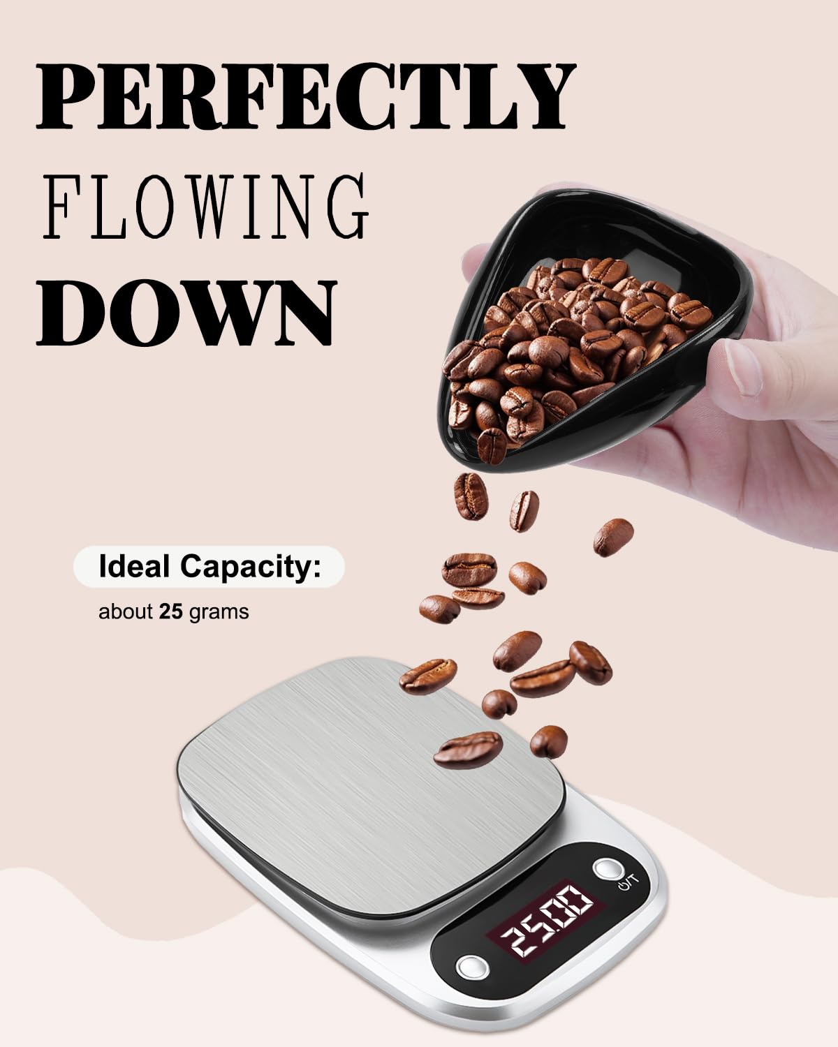 PROKITCHEN Coffee Dosing Cup Set, Ceramic Espresso Dosing Cup, 10ml Coffee Spray Bottle, 15ml 304 Stainless Steel Measuring Spoon with Wooden Handle