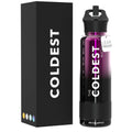 Coldest Insulated Water Bottle with Straw Lid - Stainless Steel Metal Insulated Bottle for Men & Women (Violet Nova, 40 oz)
