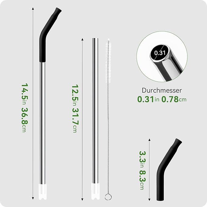 Snowfall Metal Straw for Stanley 40 OZ Tumbler, Long Reusable Stainless Steel Replacement Straws with Silicone Tip for Simple Modern 40 OZ Tumbler (Light Pink)