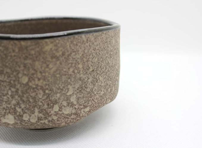 Japanese Traditional Handcrafted Mino Matcha Chawan Tea Bowl Cup Ceremony Tableware Pottery (Kin Kesshou)