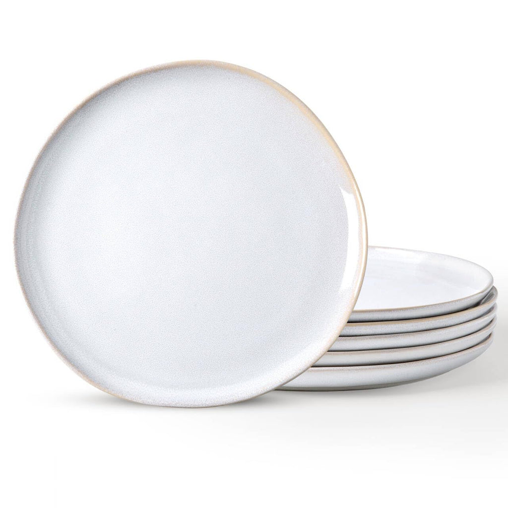 AmorArc Ceramic Plates Set of 6,8.5 Inch Stoneware Small Dinner Plates Set