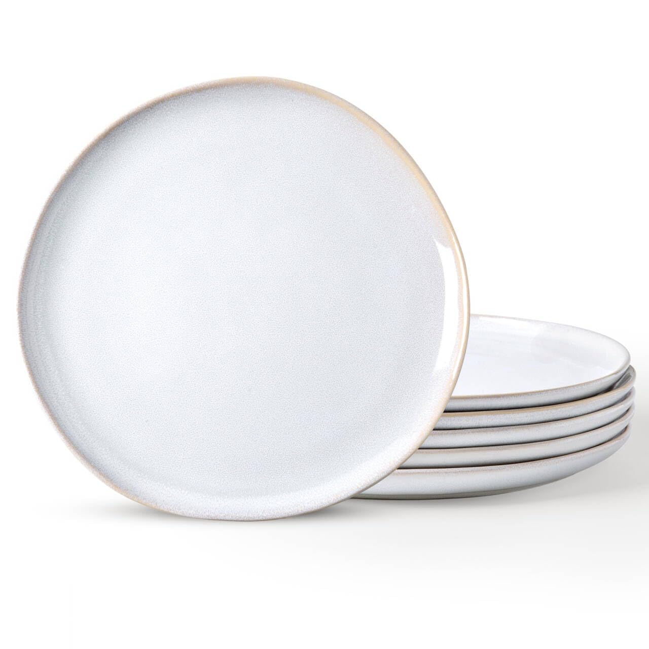 AmorArc Ceramic Dinner Plates Set of 6, 10.5 Inch Stoneware Plates Set