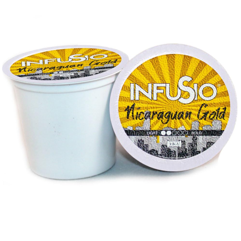 96 Count - French Roast, Single serve Coffee pods for Keurig K Cup® Brewers - InfuSio Premium Roasted Coffee (French Roast, 96 count Compatible with 2.0)……