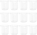 17 Oz Transparent Lab Measuring Cup, 500ml Plastic Beaker Cups, for Science Experiment, Liquid Measuring, 12 Pcs
