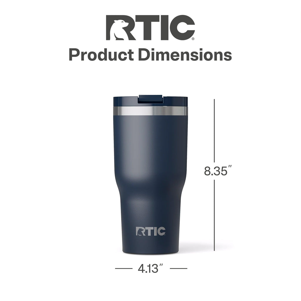 RTIC 30oz Essential Tumbler with Lid, Ceramic Lined, Navy