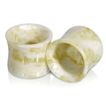 Natural Jade Shot Glasses Set of 2, Bamboo Joint Shape,1.3 oz Espresso Cups