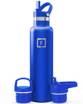 IRON °FLASK 24 oz Narrow Mouth Water Bottle with 3 Lids