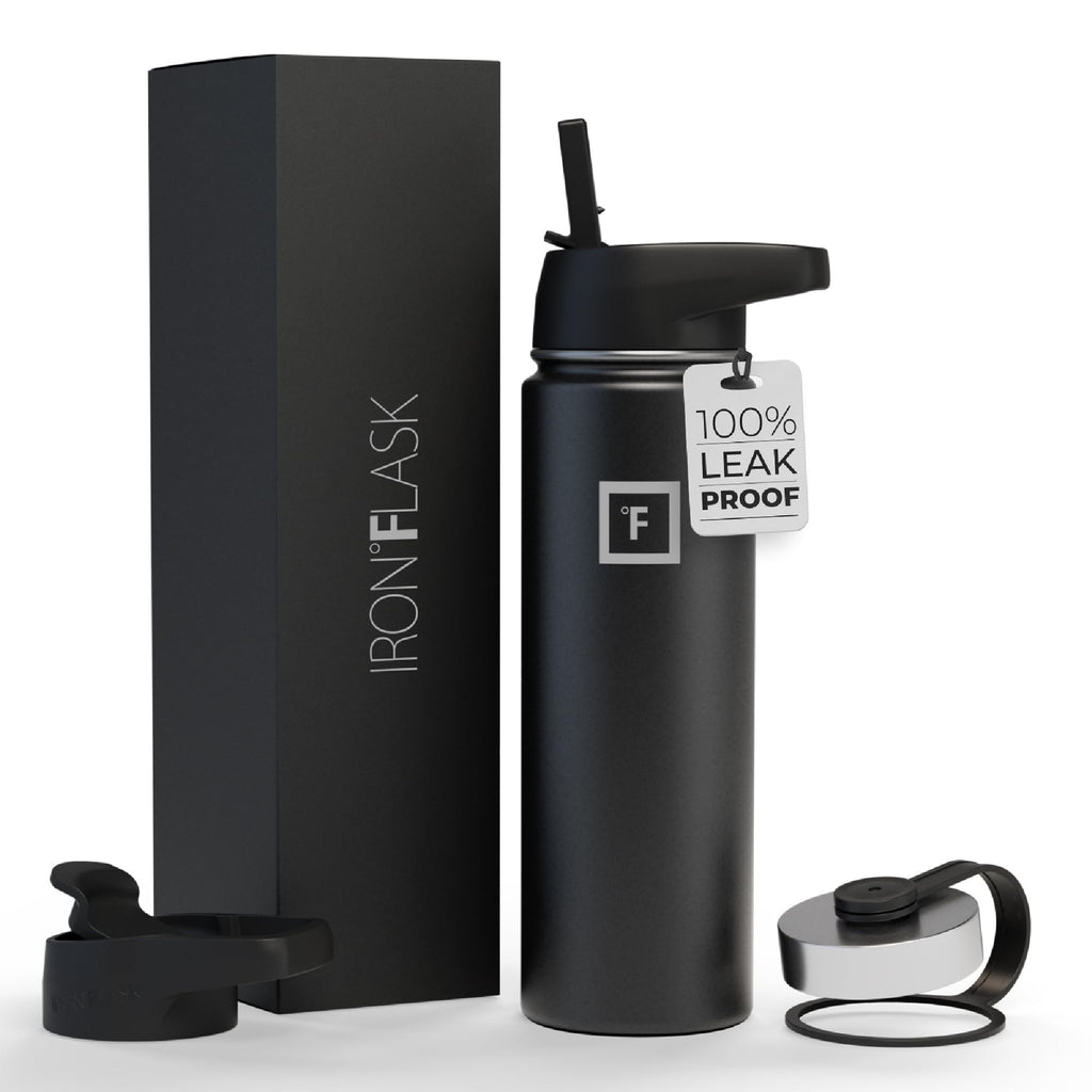 IRON °FLASK 24 oz Wide Mouth Water Bottle with Straw