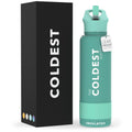 Coldest Insulated Water Bottle with Straw Lid - Stainless Steel Metal Insulated Bottle for Men & Women (Terraform Green, 40 oz)