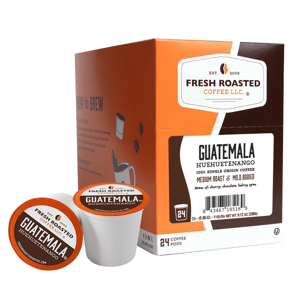 Fresh Roasted Coffee, Organic Bali Blue Moon K-Cup Pods for Keurig Brewers, Medium Roast, USDA Organic, Kosher, 24 Count (Pack of 3)