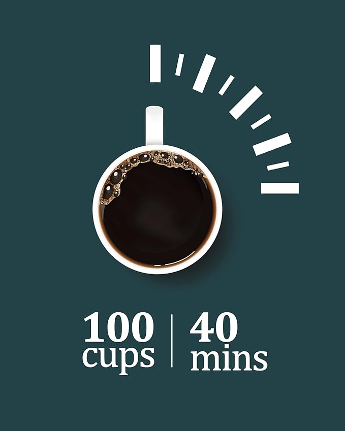 Commercial Coffee Maker Coffee Urn -16L Large Percolator Pot Dispenser with Double-Wall Stainless Steel, Quick Brew, Stays Hot - Also for Water, Tea, Beverage at Events & Catering - 130 Cup