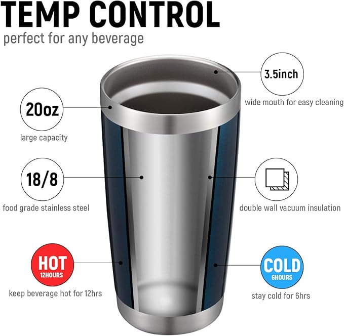 COMOOO 20oz Double Wall Vacuum Insulated Travel Mug Bulk Stainless Steel Tumbler with Lid and Straw Durable Powder Coated Insulated Coffee Cup for Cold & Hot Drinks (Peacock blue, 12 pack